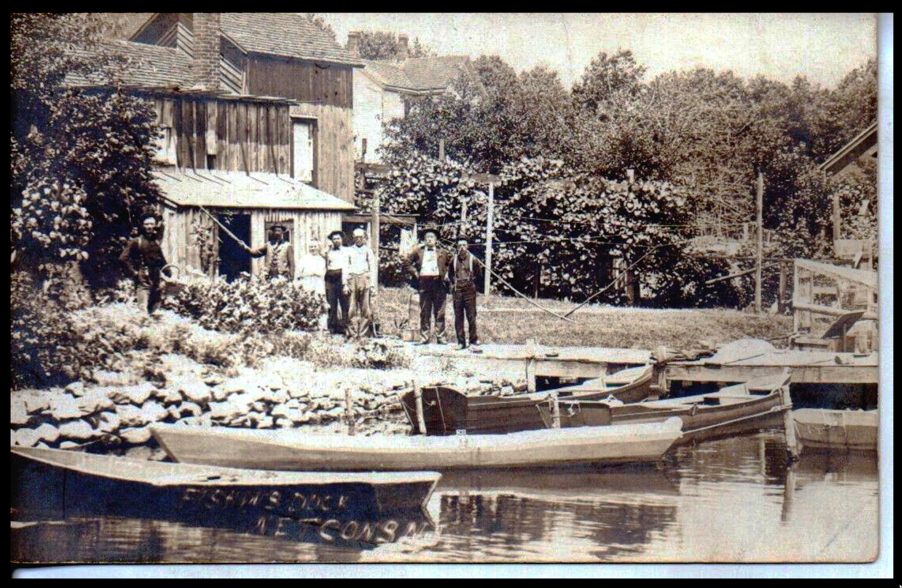 Stanhope = Fishing on the Morris Canal - c 1910