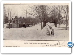 Clinton - Sledding on Centre Street - 1907
