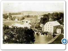 Clinton - Looking Upstream over the mills From The Bluffs - c 1910 