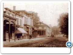 Clinton - Main Street, Bank,Post office and Stores - c 1910