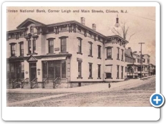 Clinton - Main Street and Leigh - Clinton Mational Bank - 1908