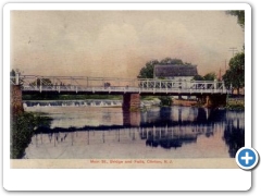 Clinton - Main Street Bridge and Falls - 1907