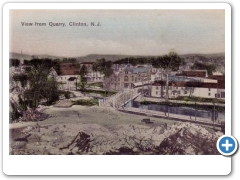Clinton - A view of town from Quarry Bluffs - 1908