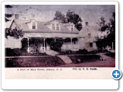 Asbury - A part of Main Street - Oldest House - Bill Pierce - c 1910