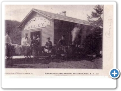 Bellewood Park - Mini-Train At the Bowling Alley - c 1910