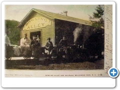 Bellewood Park - Bowling Alley and Train - 1907
