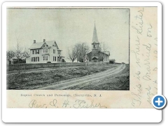 Cherryville - Cherryville Baptist Church and Parsonade - c 1910