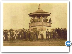 Flemington - Harness racing track finish line - c 1910