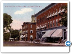 Flemington - Post Office And National Bank - 1908