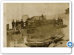 Frenchtown - December 1903 - The ferry that stood in for the Delaware River bridge wrecked by the flood of 10/10/03