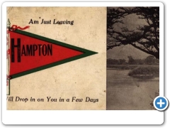 Hampton - Pennant Post Card - 1912