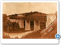High Bridge - A postcard of the 1852 big  CRR trestle