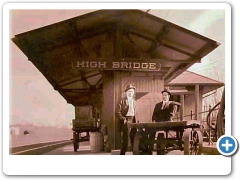 High Bridge - Hanging out at the railroad station - c 1910