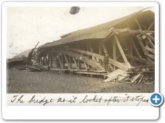 Lambertville - The wreck of the covered bridge over the Delaware - 1907
