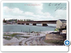 Lambertville - Covered Bridge across the Delaware River - c 1910