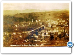 Milford - a vird's eye view of Milford and Upper Black Eddy PA - c 1910