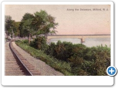 Milford - A view along the Delaware River - 1908