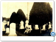 Milford - Cemetery with children - c 1910