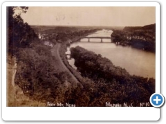 Milford - Delaware River Bridge and valley - c 1910