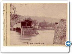 Milford - Flood Damage to the Covered Bridge over the Delaware - 1903