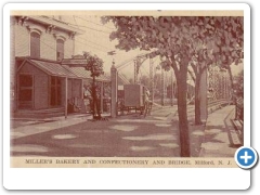 Milford - Miller's Bakery And Delaware River Brdg - 1909