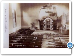 Mount Pleasant - Church (probably Presbyterian) sanctuary decorated for Children's Day - 1906