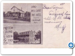 Pattenburg - Bowlby's cafe and Hotel - first quarter 20th century