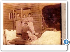 Pittstown - Posing by the barn on a warm winter day - c 1910 - even that's a guess
