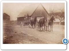 Pittstown - Sid Little's Barn and 4 Horses - c 1910