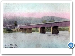 Stockton - Covered Bridge over the Delaware River to Center Bridge PA - c 1910