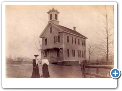 White House - School House -Mss VanFleet on Right - 1906