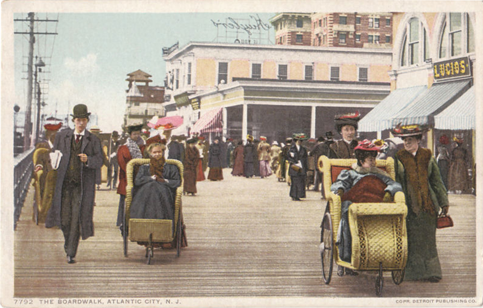 Atlantic City - A Scene on the Boardwalk - 1910s