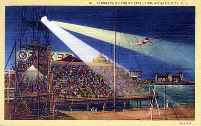 Atlantic City - Acrobatics at Steel Pier - 1941