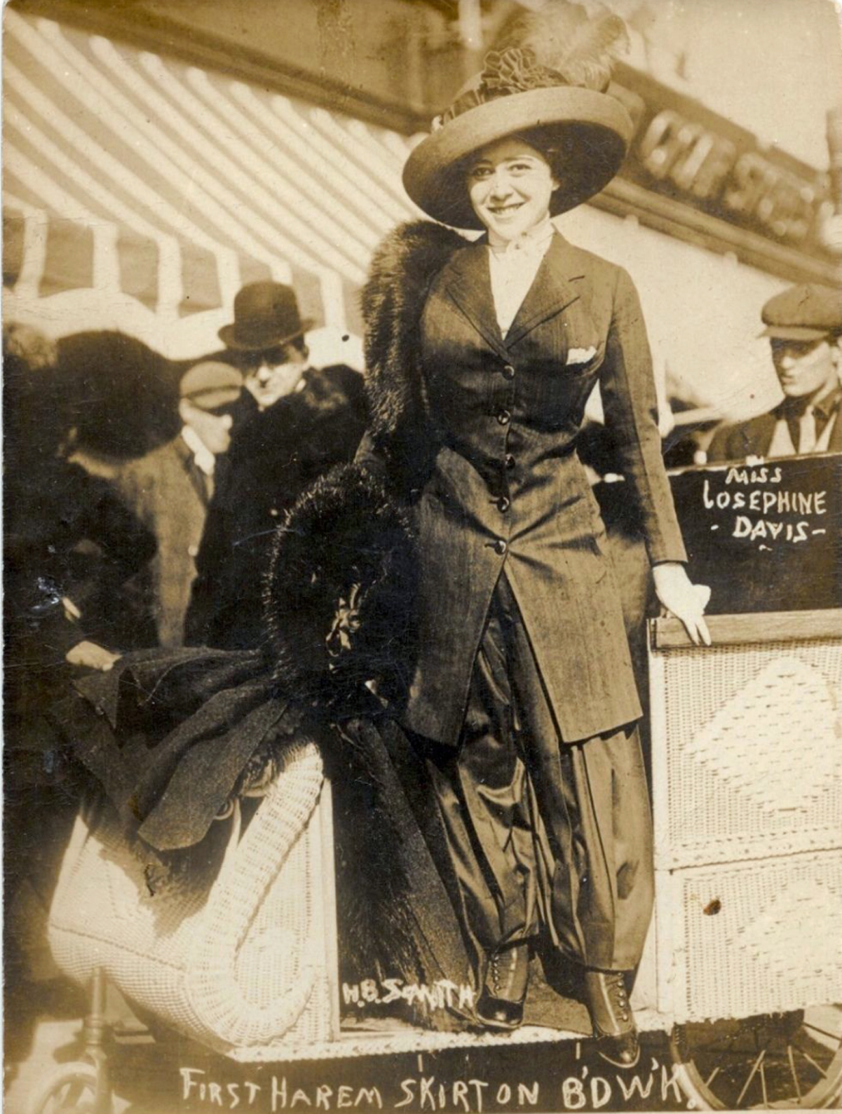 Atlantic City - Apparently the first Harem Skirt reported and photographed on the boardwalk - 1911
