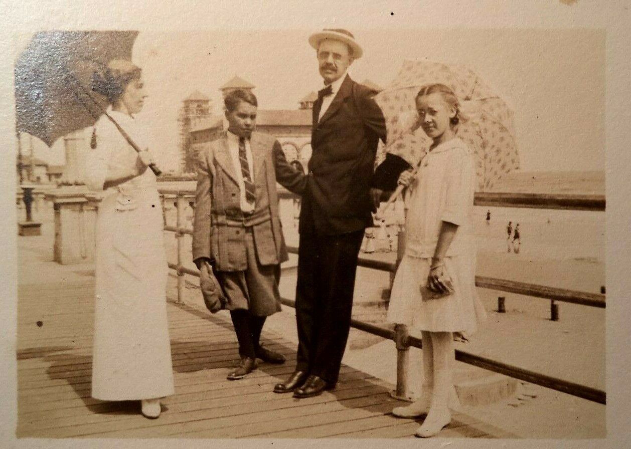 Atlantic City - Family on boardwalk near Steeplechase pier - 1907