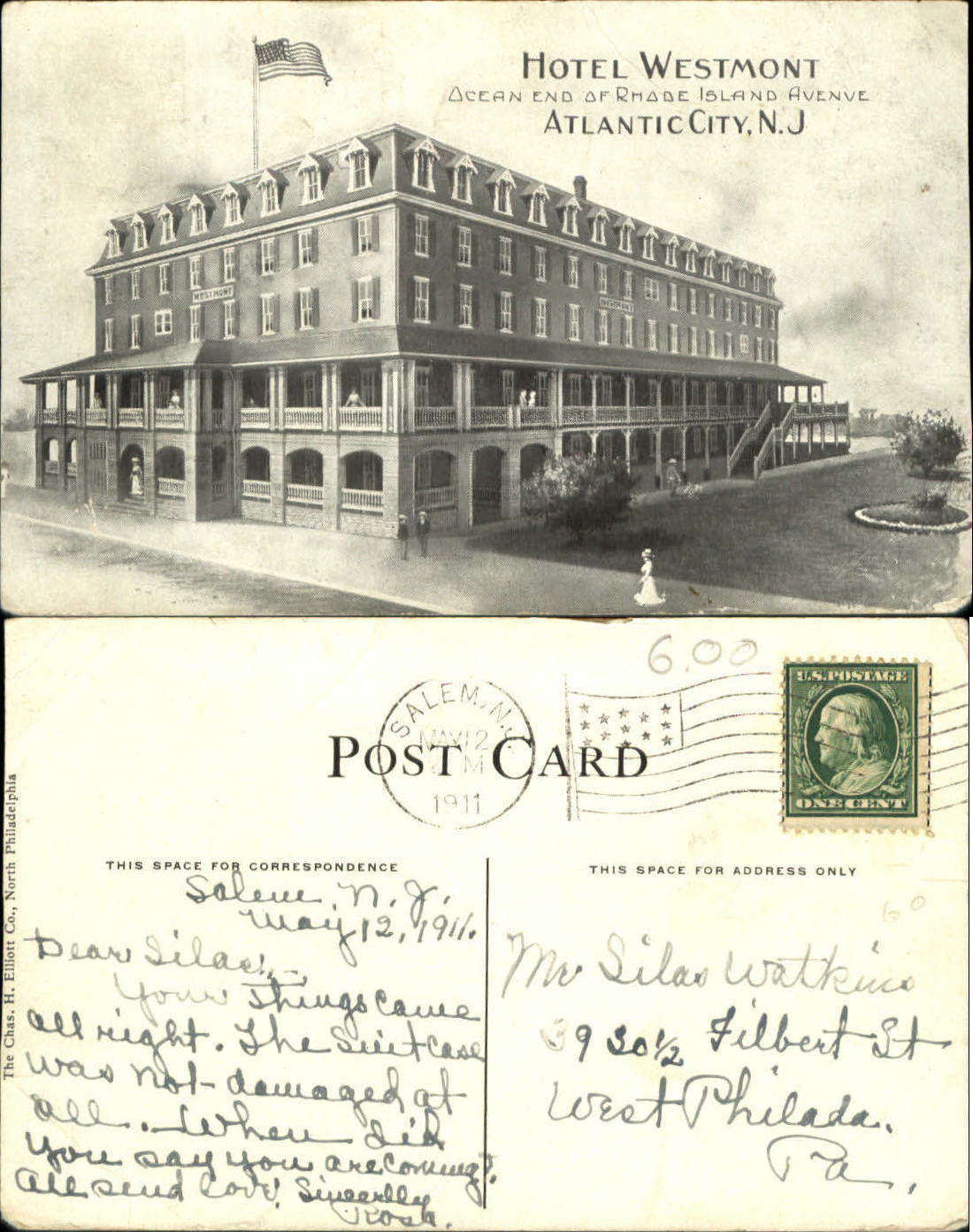 Atlantic City - Hotel Westmont - 1906