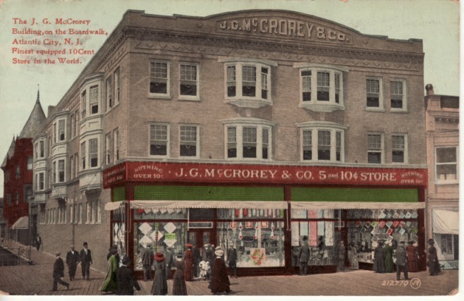 Atlantic City - J G McCrorey 10 cent Department Store - c 1910