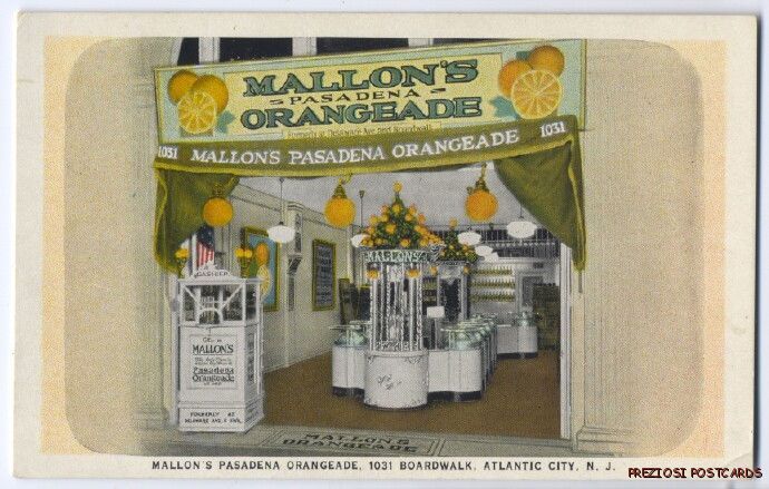 Atlantic City - Mallons Pasadena Orangade - 1920s
