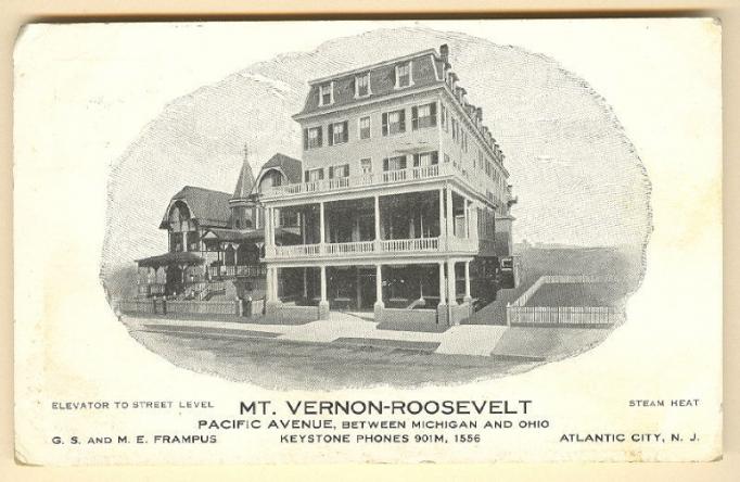 Atlantic City - Mt Vernon-Roosevelt Hotel - 1909