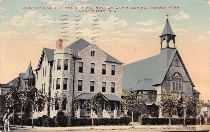 Atlantic City - Our Lady Star of the Sea Church - Atlantic and California Aves - 1912