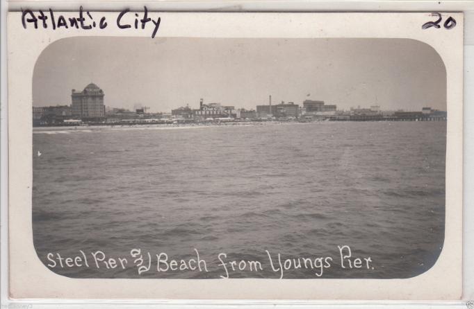 Atlantic City - Panoramic view from Youngs Pier - c 1910