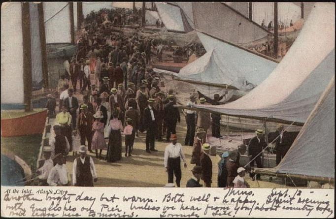 Atlantic City - Sailboats at the Inlet - 1906