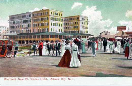 Atlantic City - Saint Charles Hotel on the Boardwalk - Early 1900s