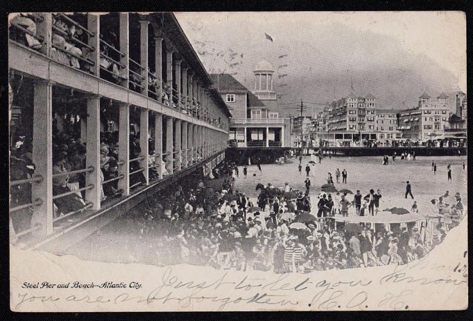 Atlantic City - Steel Pier - Beach and Boardwalk - c 1910