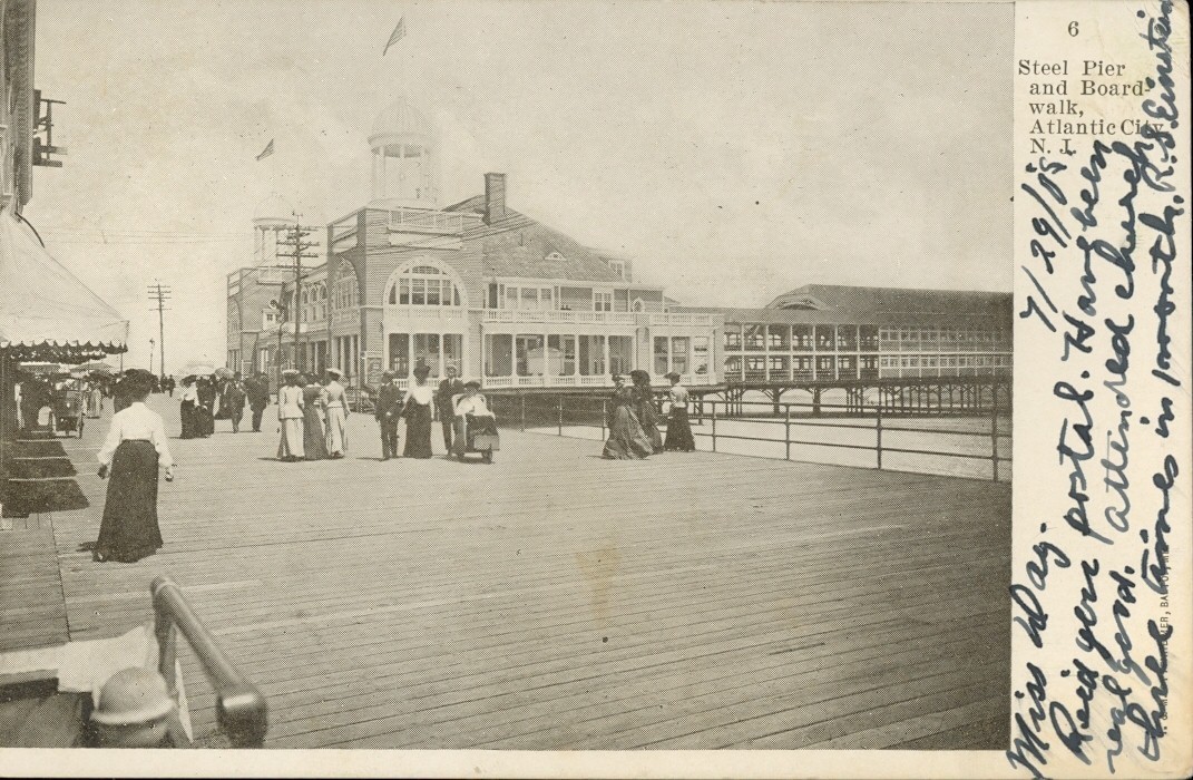 Atlantic City - Steel Pier and Boardwalk - 1908