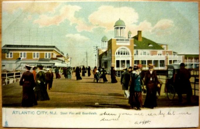 Atlantic City - Steel Pier and the boardwalk - Wide angle shot that really gives a sense of the grand scale of things - c 1910