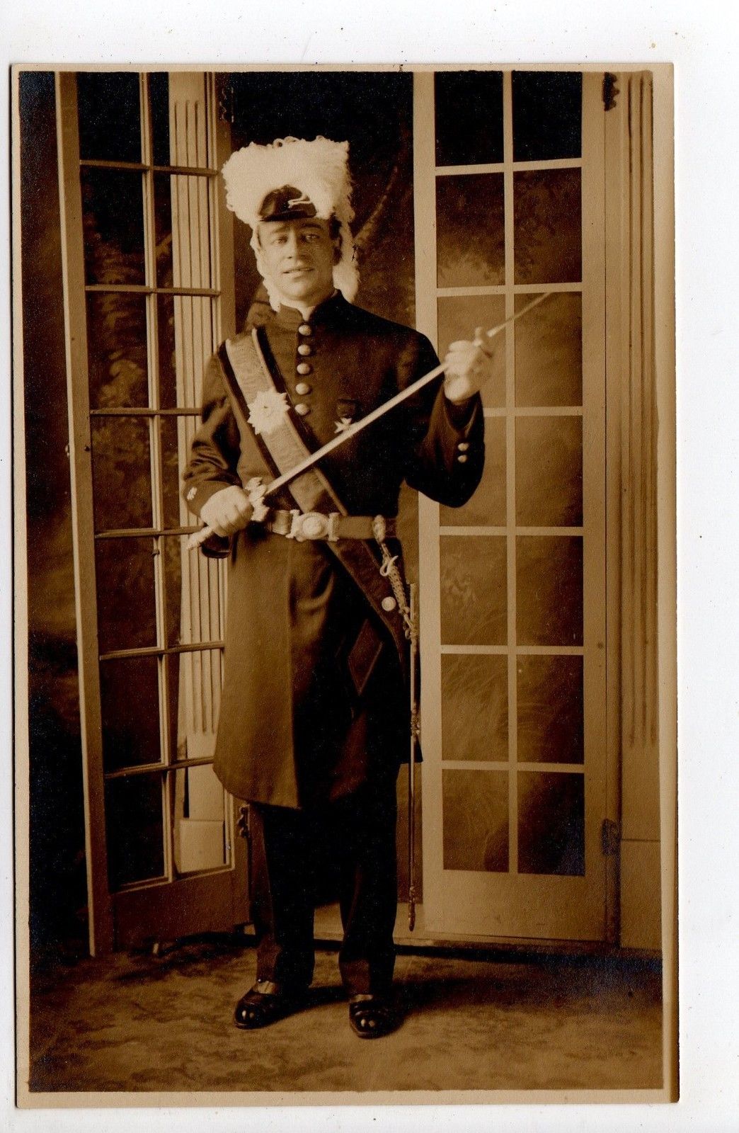 Atlantic City - Studio shot of band member in uniform - c 1910