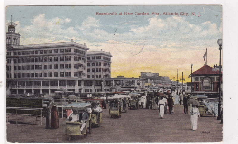 Atlantic City - The Boardwalk and New Garden Pier - 1915