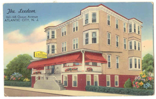 Atlantic City - The Leedom Hotel - 163-5 Ocean Avenue - 1930s-40s