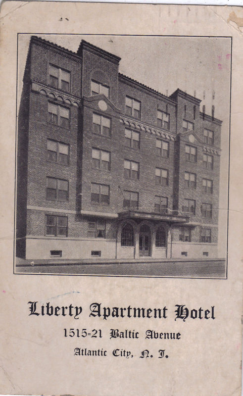 Atlantic City - The Liberty Apartment Hotel - The most modern and best equiped apartment hotel for colored people in the east - 1935